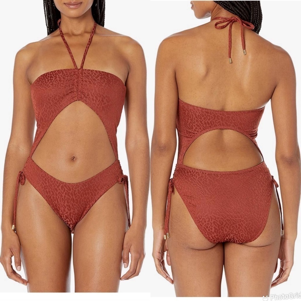 BCBGMAXAZRIA Standard Cut Out One Piece Swimsuit